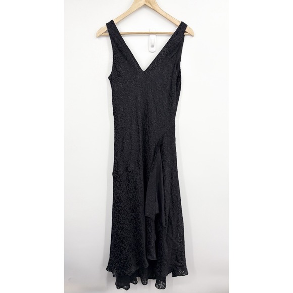 Ralph Lauren Dresses & Skirts - Vtg Ralph Lauren Maxi Dress Large  Whimsigoth 90s Y2K Silk Burnout Velvet Slip